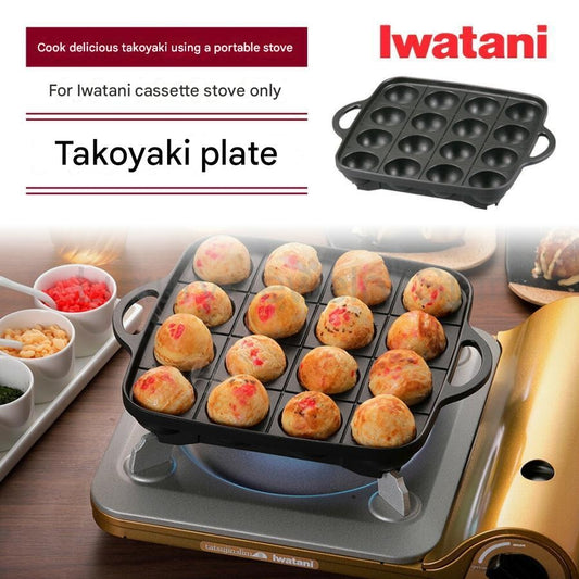 Iwatani CB-A-TKP Takoyaki Grill Plate 16 Holes Thick Aluminum Alloy Material Non-Stick - image 2