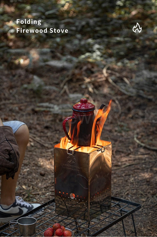 Campingmoon MT-18 Folding Firewood Stove Foldable Mid-Size Charcoal Igniter Fire Starter - image 2