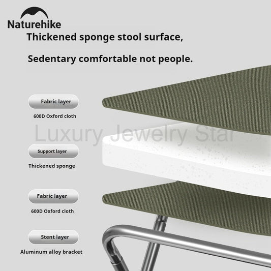 Naturehike Ultralight Folding Stool Portable Mini Chair 7075 Aluminum Alloy Fishing - image 2