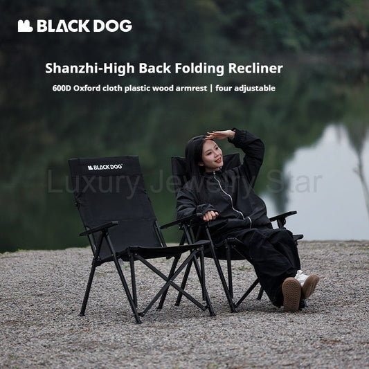 BLACKDOG High Back Folding Recliner Portable Lounger Chair High Backrest Load Bearing - image 2