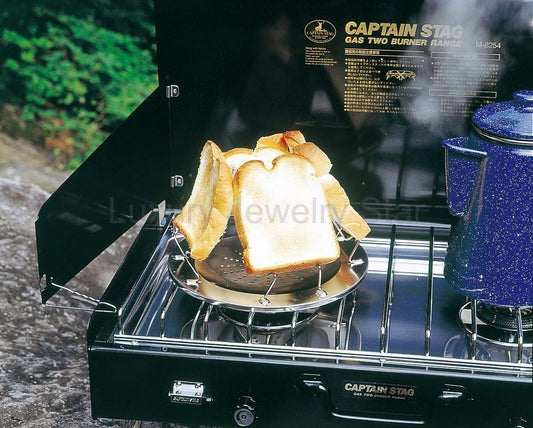 CAPTAIN STAG M-8249 Double Burner Gas Butane Stove Folding Outdoor Camping Integrated - image 2