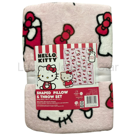 Hello Kitty Super Soft Shaped Pillow & Throw Set, 40" x 50" - image 2