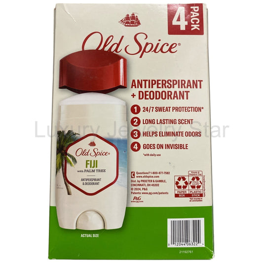 Old Spice Fiji with Palm Tree, Antiperspirant & Deodorant, 2.6 oz, 4pk - image 2