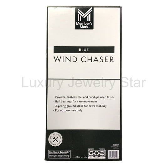 Member's Mark 82" Powder-Coated Hand-Painted Scroll Wind Chaser, Blue - image 2