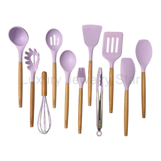 Tramontina 11 Piece Silicone Cooking Utensil Set with Wooden Handles - image 2