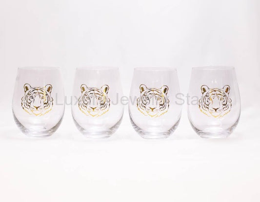 Go Get Em Tiger Wine Glass Set - image 2