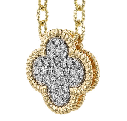 14KY Diamond Clover Necklace