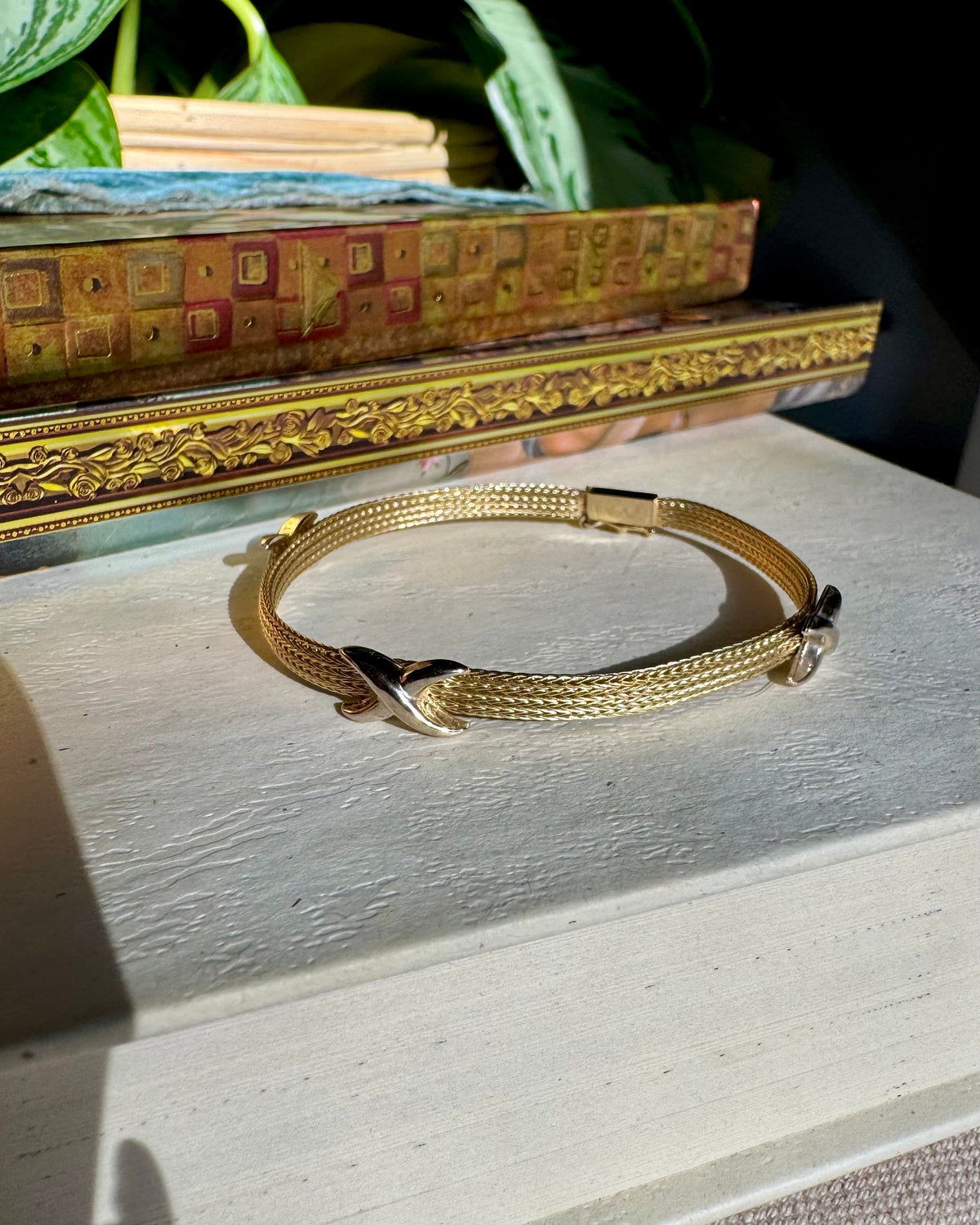 Estate 14k Gold Fancy "Infinity" Bracelet