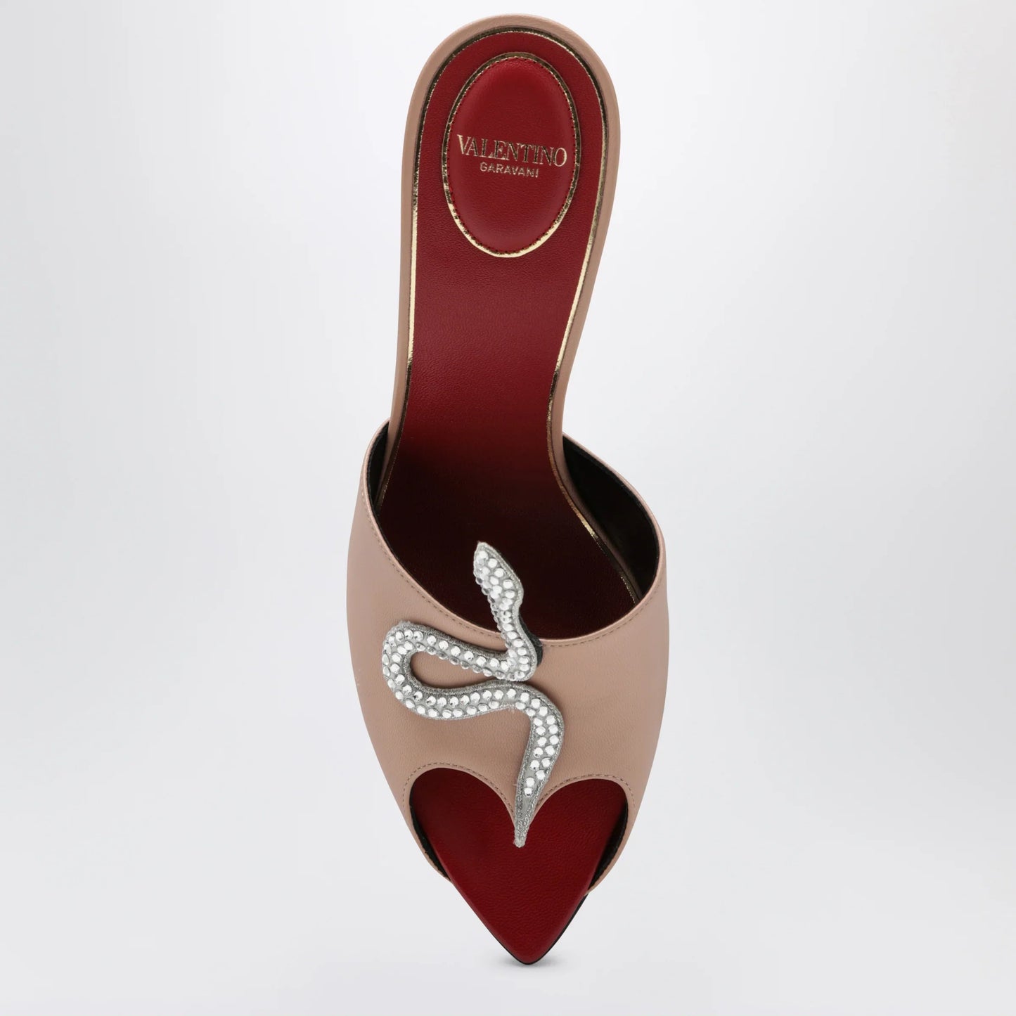 Valentino Garavani - Powder pink Slide sandal Coeur Vipère in kidskin