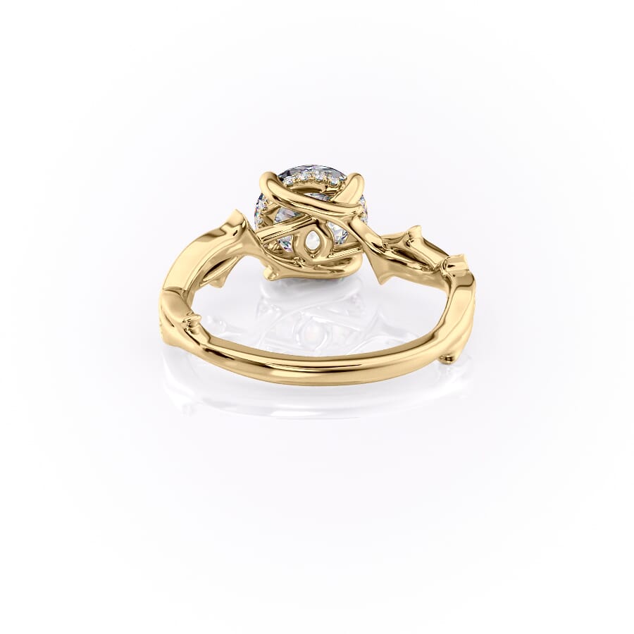 Delicate Solarii Moissanite 2.0ct Round Cut 925 Sterling Silver Twist Design Engagement Ring