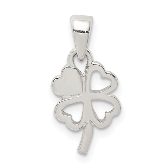 Sterling Silver Polished Clover Pendant