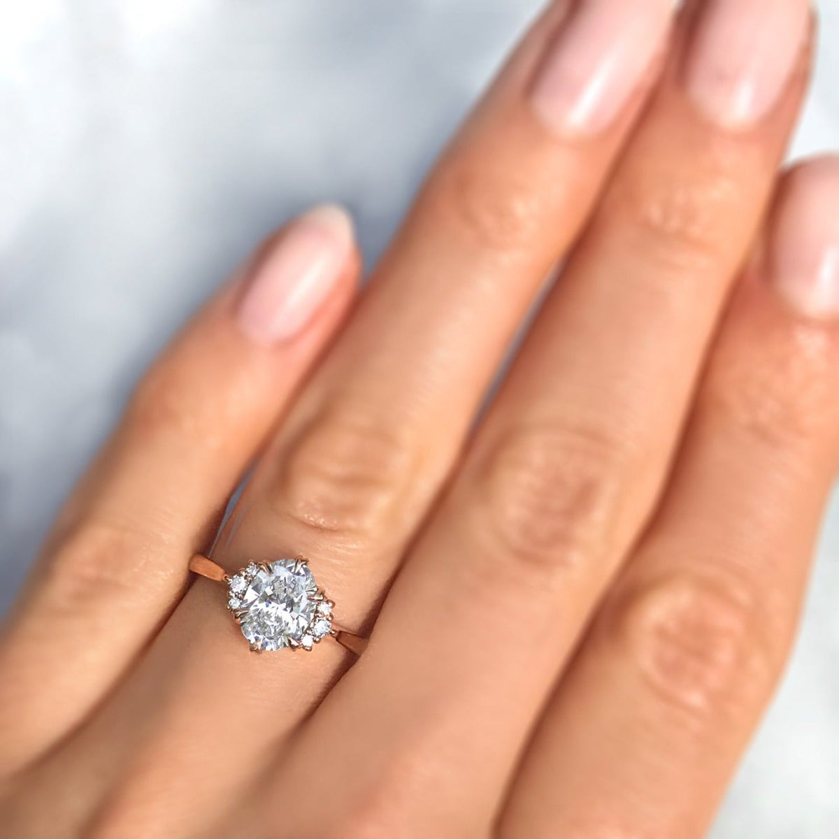 ・DEMI・Oval Lab-Grown Diamond Center Diamond Accents (1.05ct+ Center)