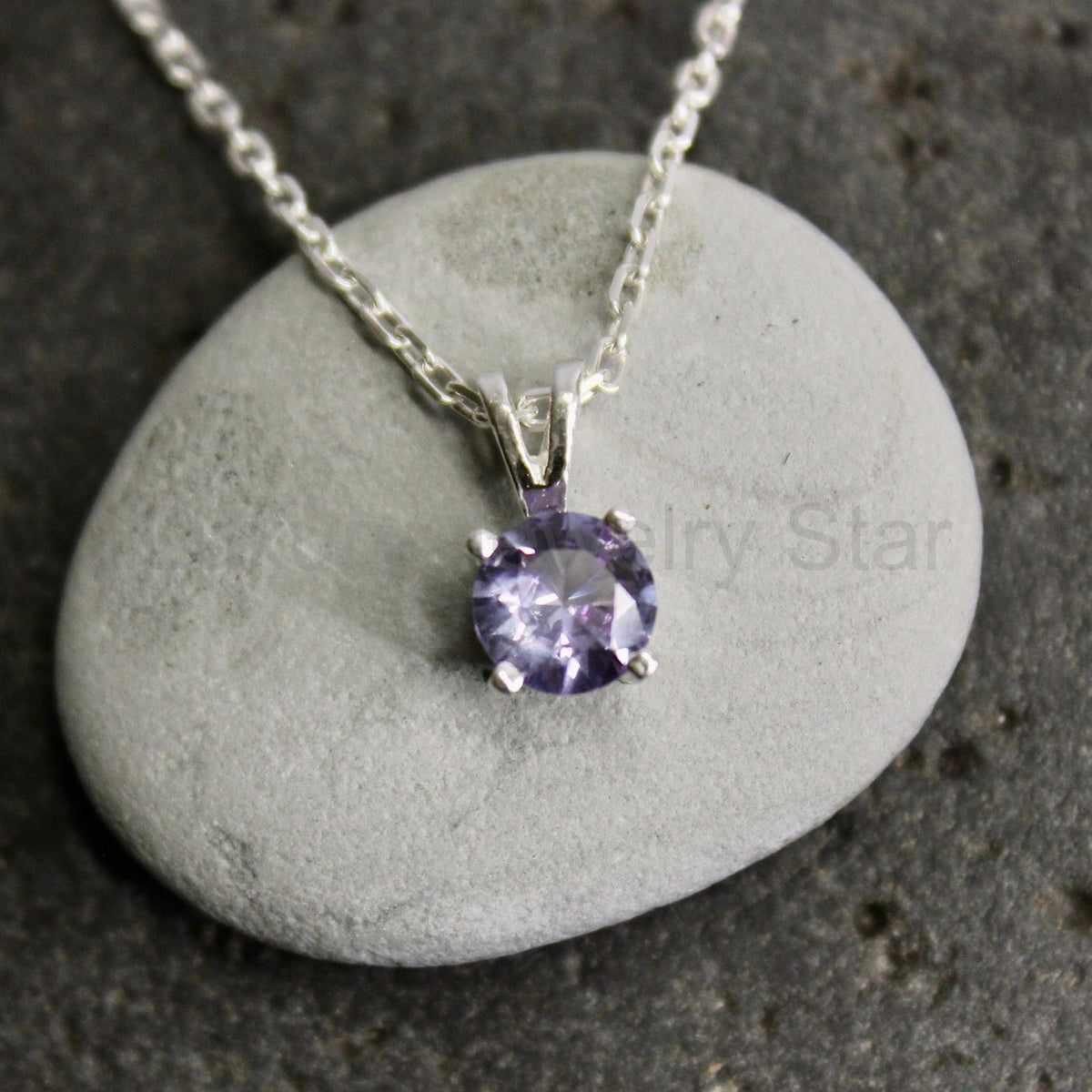 6mm Alexandrite Sterling Silver Birthstone Necklace | Handmade Jewelry - image 4