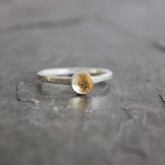 Sterling Silver Imperial Topaz Stacking Ring | November Birthstone | 23rd Anniversary - image 2