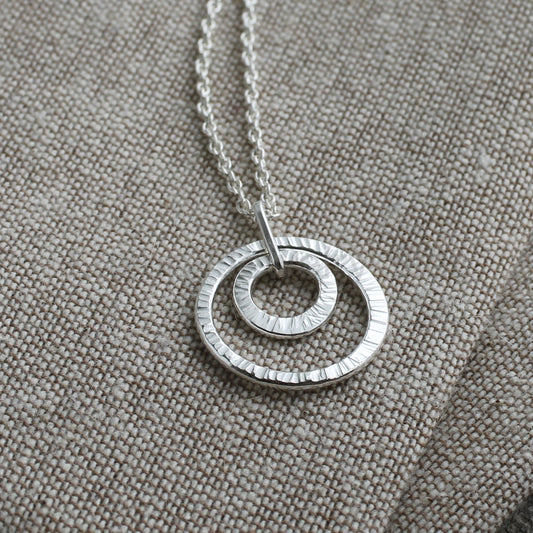 Silver Double Links Necklace - image 2