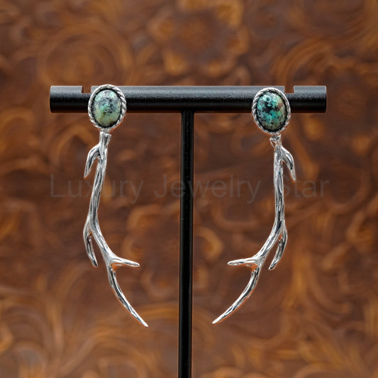 Shed and Stone Drop Earrings - image 2
