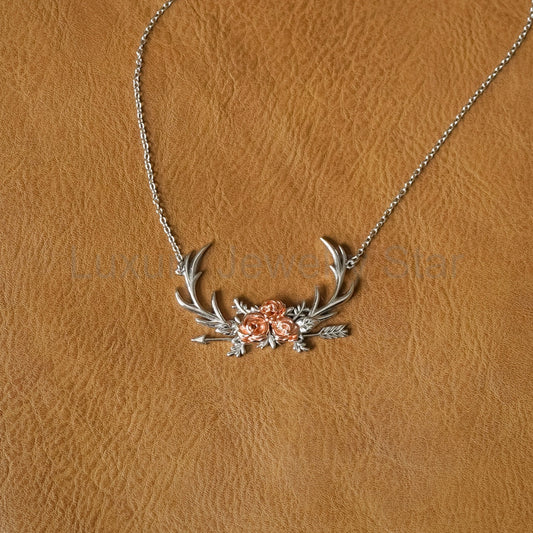 The Antler & Floral Necklace - image 2
