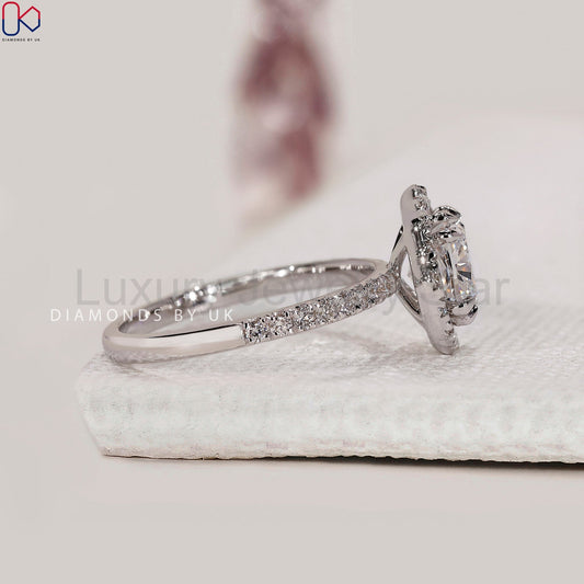 Cushion Cut Engagement Ring With Halo Style - image 2