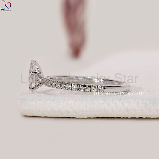 Pear Shaped Diamond Engagement Ring - image 2