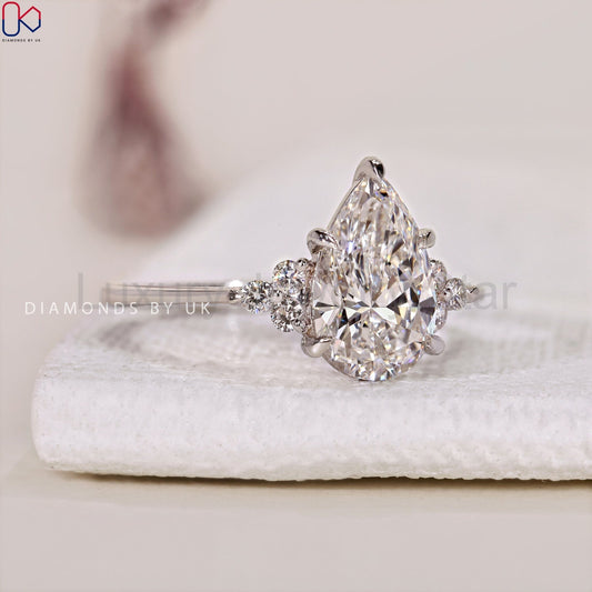 Pear Shaped Diamond Ring - Muse Setting - image 2