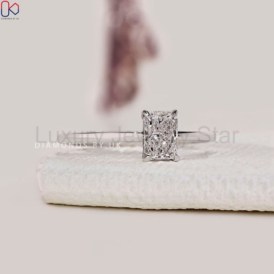 Radiant Cut Engagement Ring In Solitaire Style - image 2