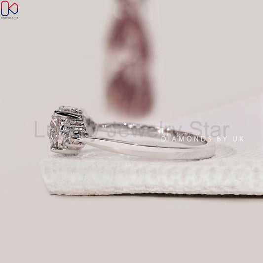 Round Diamond Engagement Ring With Muse Setting - image 2