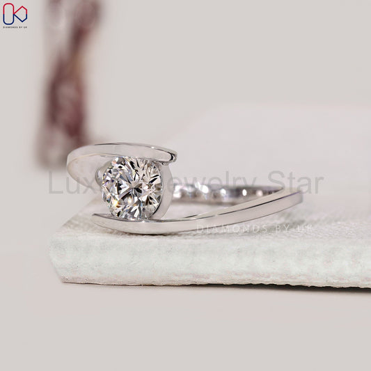 Round Diamond Solitaire Engagement Ring - image 2