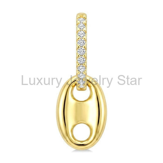 Aeris Gold Mariner Link Diamond Fashion Earrings - image 2