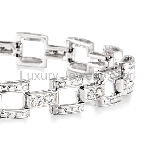 Bar Link Diamond Bracelet
