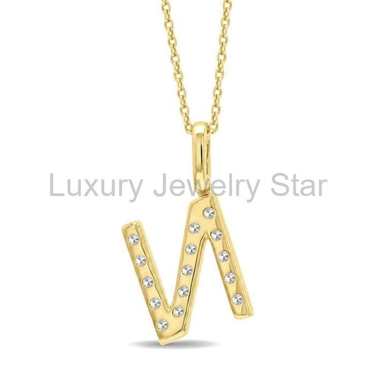 Classic 'N' Initial Diamond Pendant