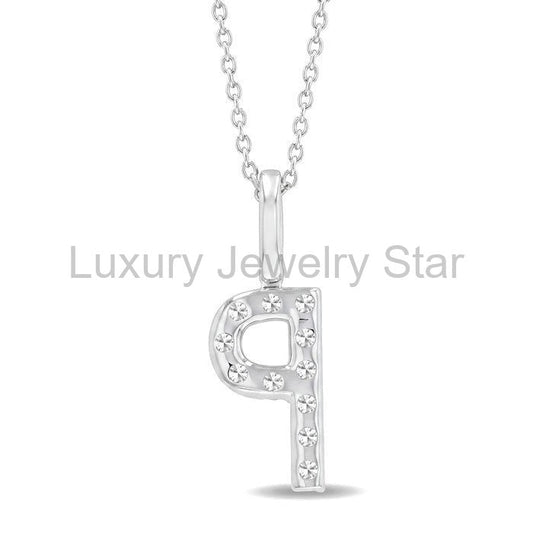 Classic 'P' Initial Diamond Pendant