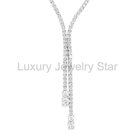 Diamond Lariat Y Necklace - image 2