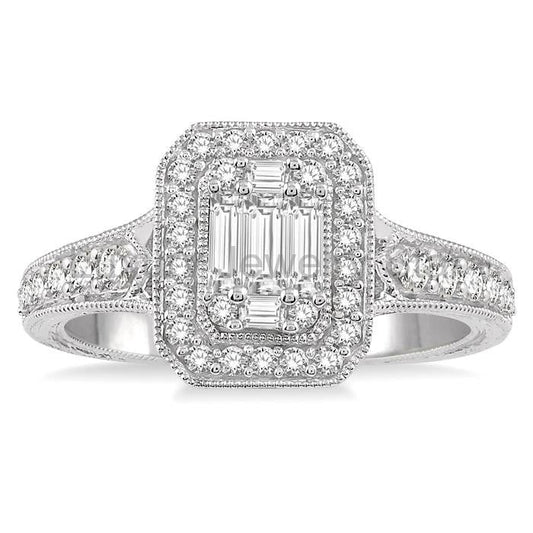 Halo Fusion Diamond Engagement Ring - image 2
