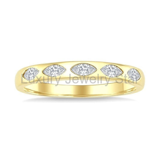 Marquise Shape Diamond Fashion Band - image 2
