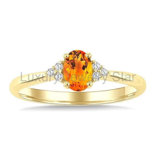 Oval Shape Gemstone & Diamond Ring - image 2