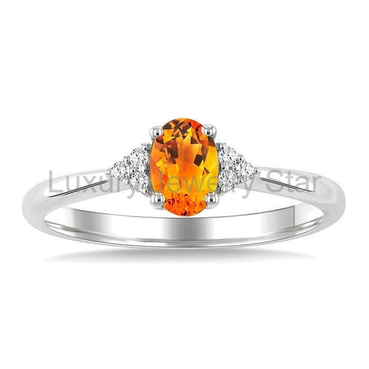 Oval Shape Gemstone & Diamond Ring - image 2