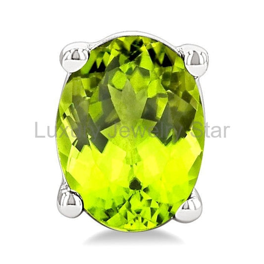 Oval Shape Gemstone Stud Earrings - image 2