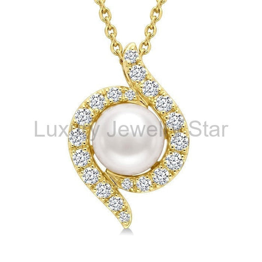 Pearl & Diamond Fashion Pendant