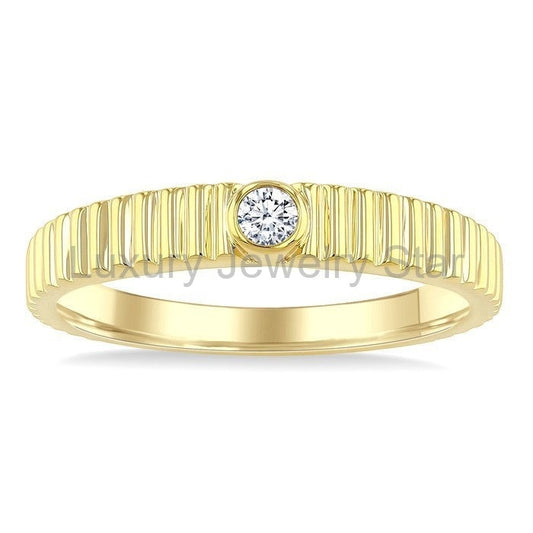Pirouette Bezel Set Diamond Fashion Ring - image 2
