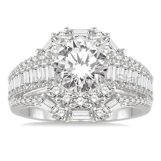 Round Shape Semi-Mount Diamond Engagement Ring - image 2