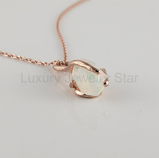 Raw Hand-cut Opal Twig Necklace - image 2