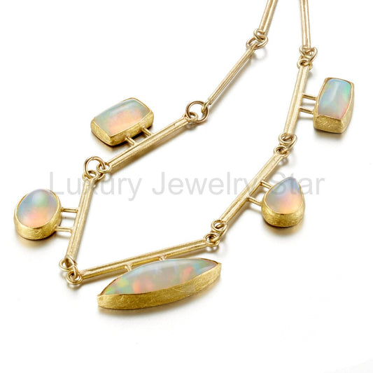 Ethiopian Opal Mixed Shape Necklace - image 2