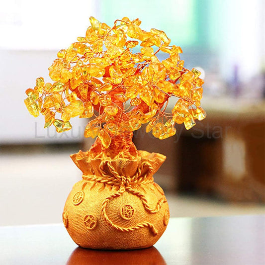 Citrine Money Tree for Prosperity - Feng Shui Gemstone Ornament - image 2