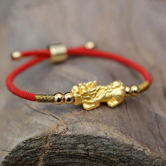 Feng Shui Red String Pixiu Bracelet - image 2