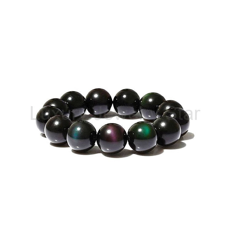 Natural Rainbow Obsidian Crystal Bracelet - image 6
