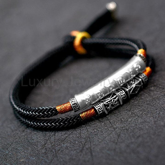 Silver Mani Mantra Double Bracelet - image 2