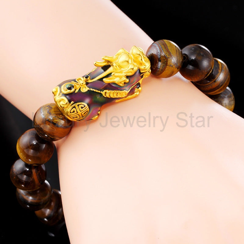 Tiger’s Eye Pixiu Prosperity Bracelet - image 4