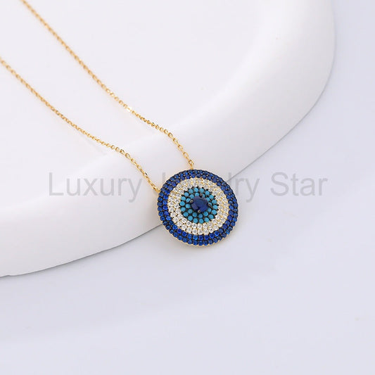 925 Sterling Silver Evil Eye Necklace - image 2