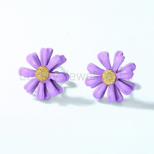 925 Sterling Silver Little Daisy Earrings - image 2