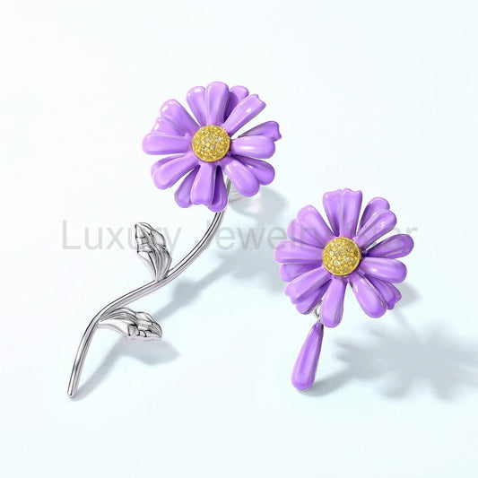 925 Sterling Silver Little Daisy Earrings - image 2